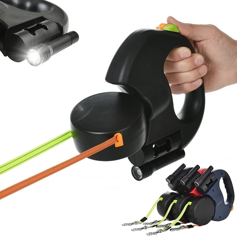 3 in 1 Retractable Dual Pet Leash